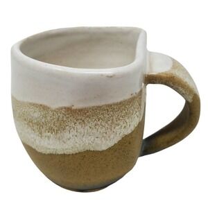 Studio Pottery Earthtone Ceramic Coffee Cup Signed Mug